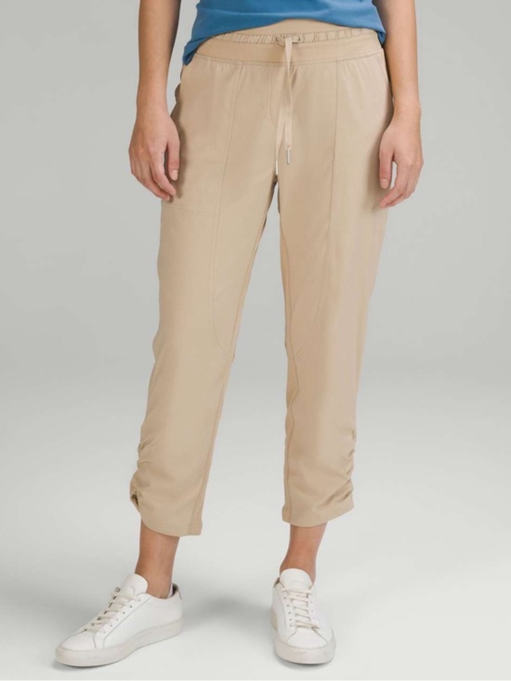 Lululemon Dance Studio Mid-Rise Lined Cropped Pants Trench Tan Size 12